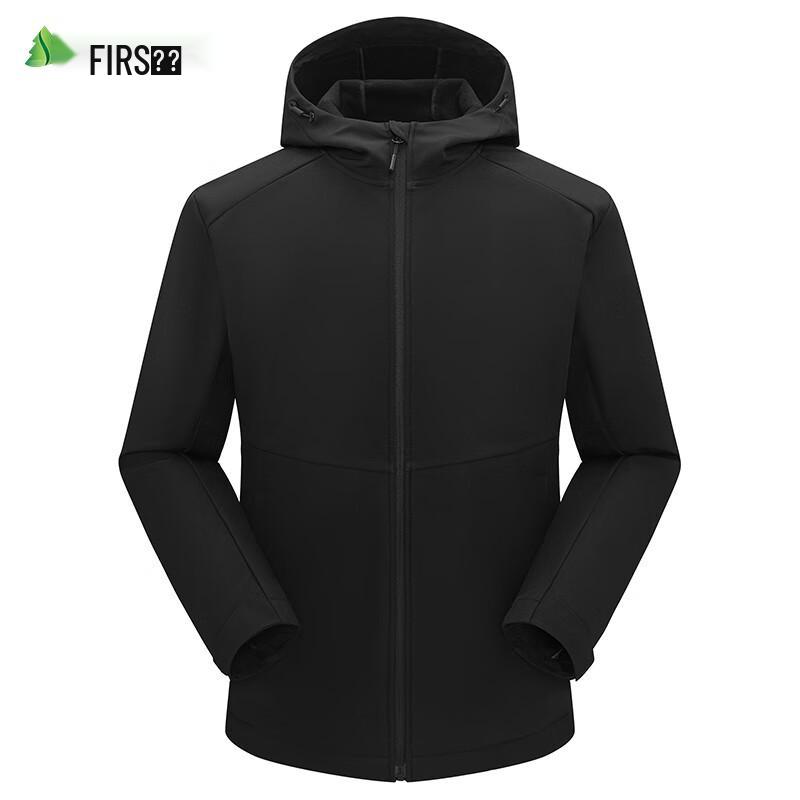 SHANSHAN Men's Autumn/Winter Fleece-Lined Hooded Jacket