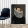 Canvas Painting Portrait White Lace