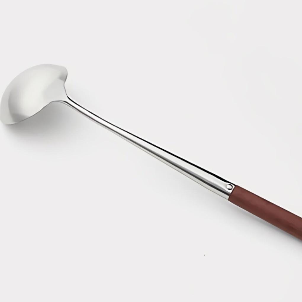 Кухонный половник с длинной ручкой Деревянная ручка Половник для готовки