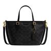 TAXI 21 Brand Logo Logo Tote Bag Tote Bag Shopping Bag Coated Canvas Handbag Small Women's Black