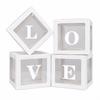 4pcs PVC Paper Surprise Box Transparent Window Balloon Display Box  Party Decoration