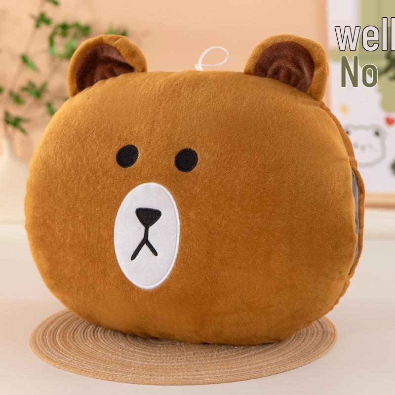 Cartoon Winter Hand Warmer Plush Pillow with Logo Customization
