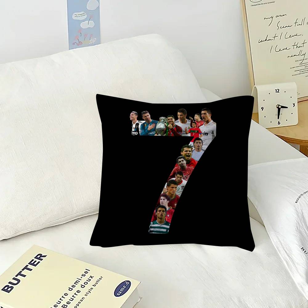 Pillow Cover for Bedroom Room and Living Room Sofa Decorative Cushion Cover Logo ccCR Cristiano