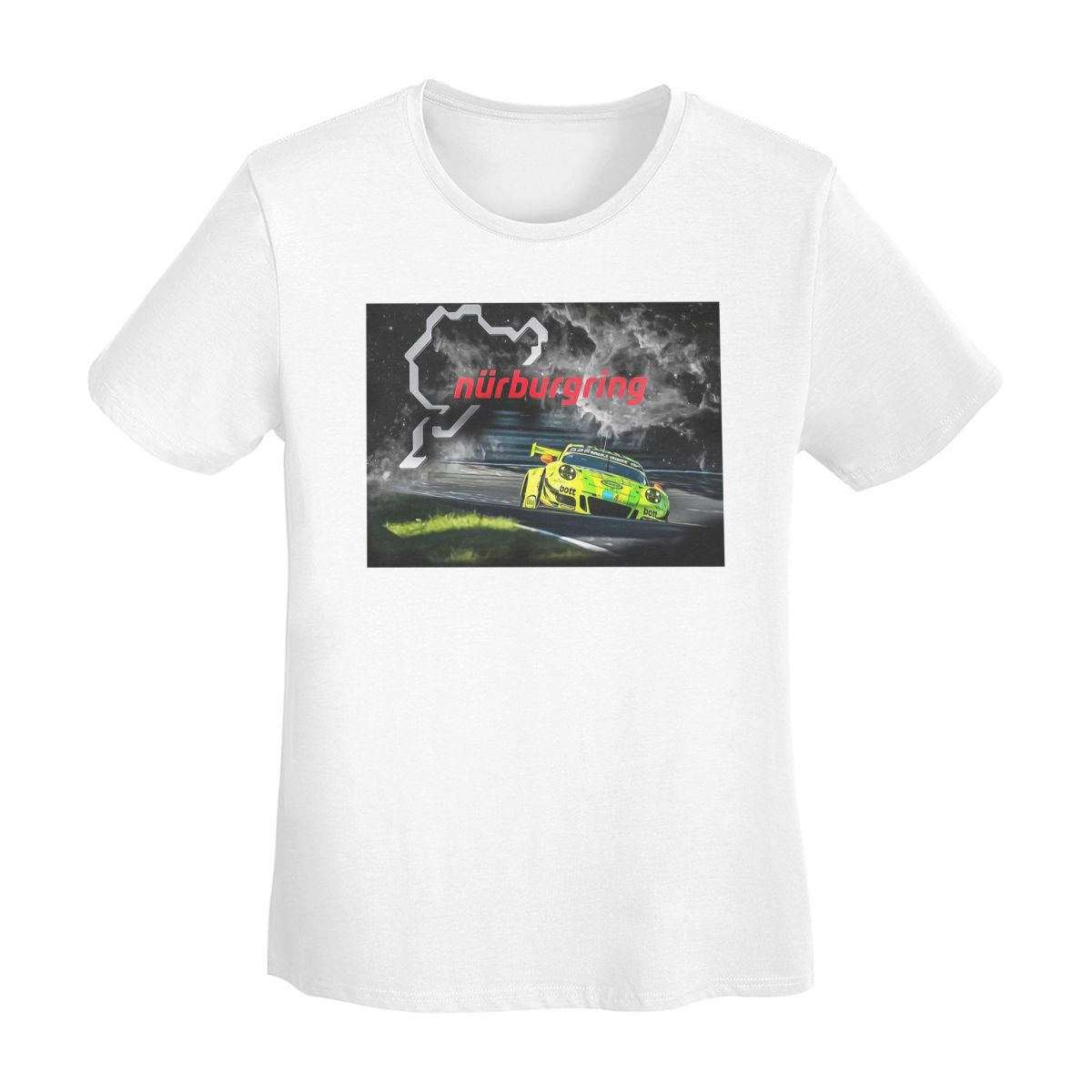 

Nurburgring Print TShirt Women Short Sleeve T Shirts Round Neck Streetwear Cotton Summer Tees Streetwear S