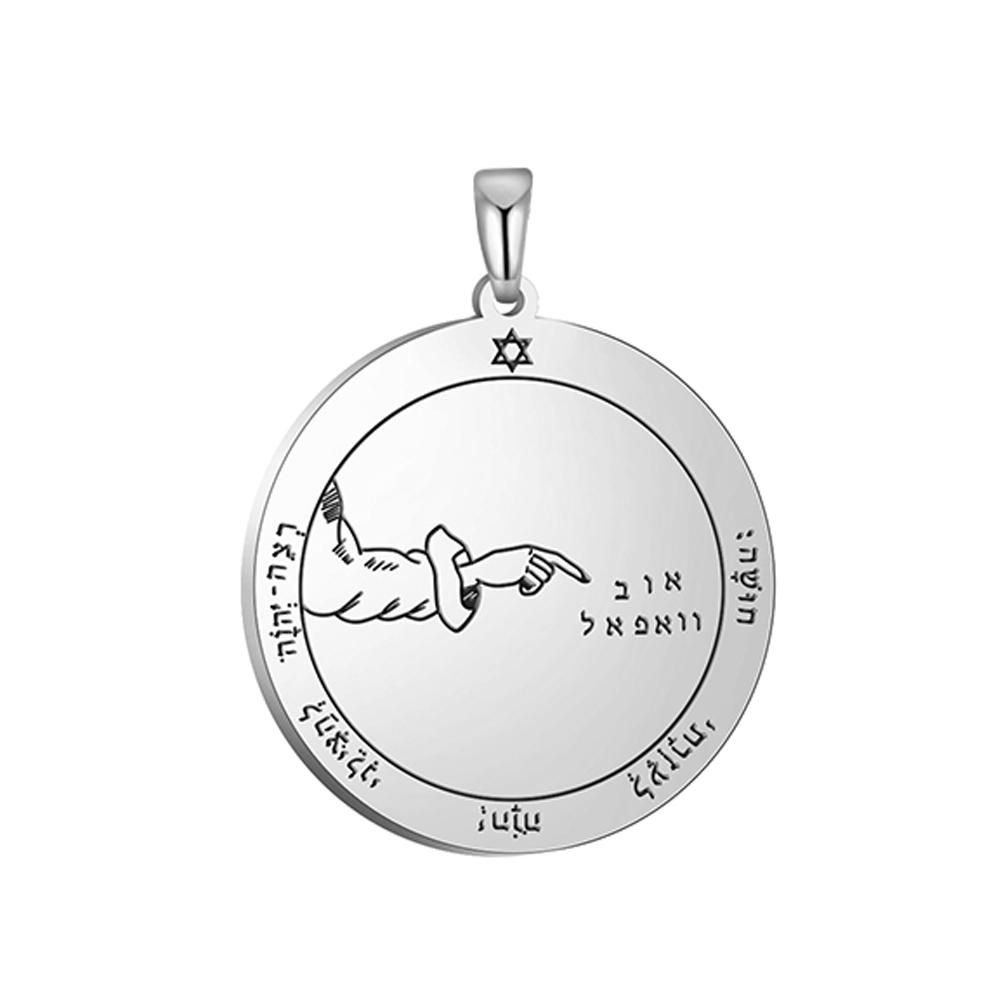 Dawapara Zegel van Salomo Hanger voor Ketting Roestvrij Staal Vintage Amulet Bovennatuurlijke Sieraden