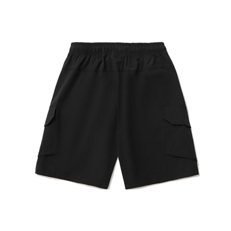 Li Ning Badfive Sports Basketball Series Solid Color Loose Drawstring Shorts Men Shorts Black AKSR149-2