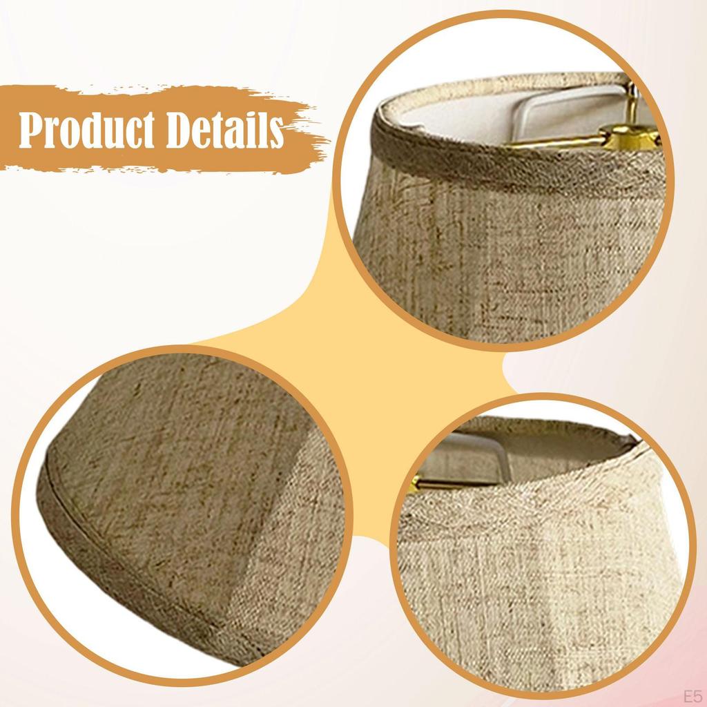 Cloth Table Lamp Shade Cover Decoration Easy Assembly Decorative Rustic Light Lampshade