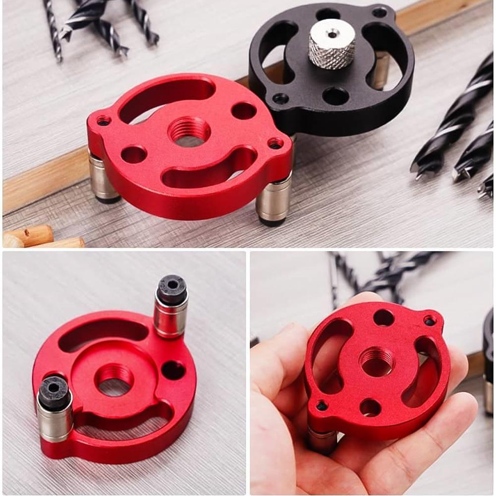3-10mm Vertical Doweling Jig Kit Self Centering Drill Guide Locator Aluminum Alloy Woodworking Hole Puncher DIY Furniture Connection