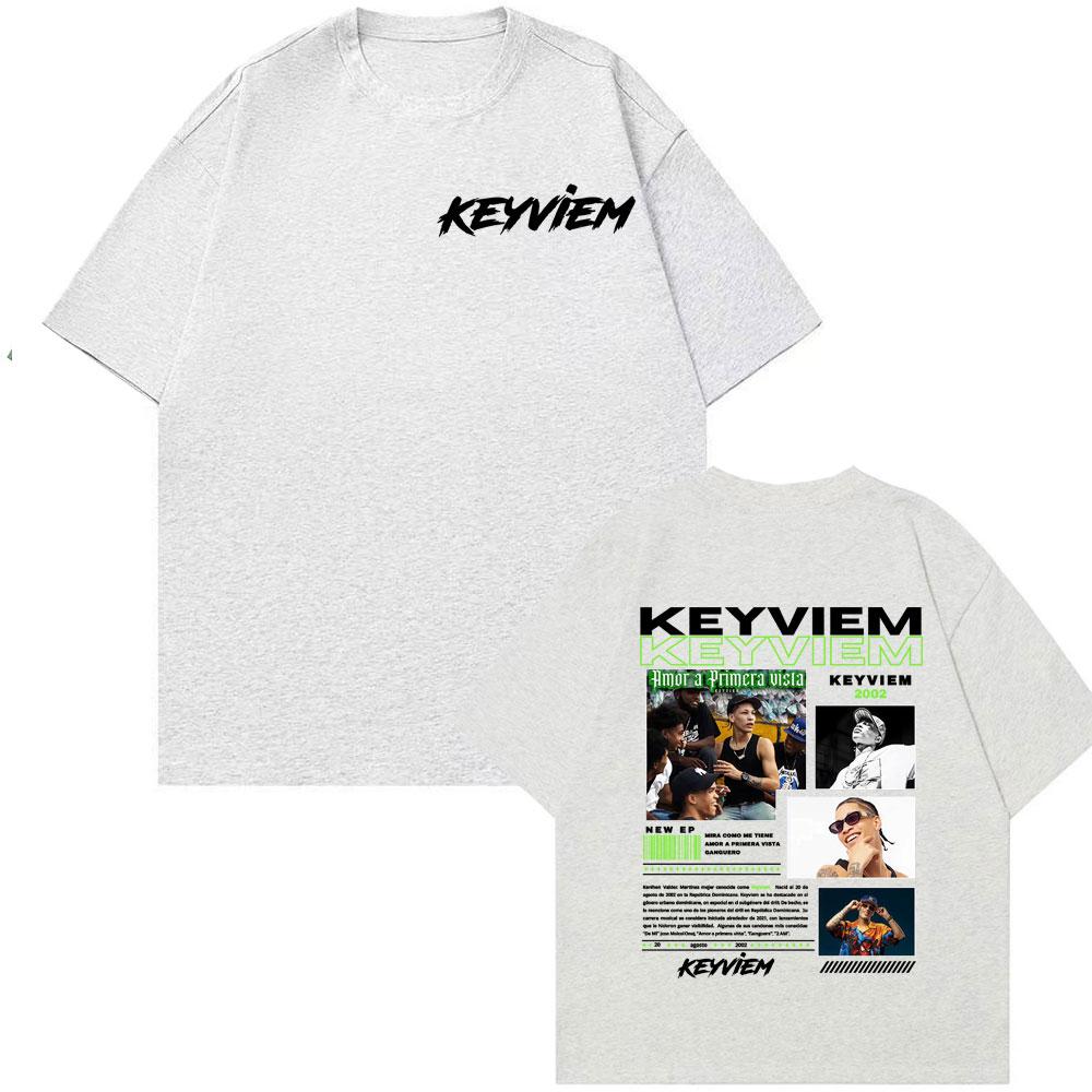 Rapper Keyviem Tour Album Graphic T Shirts Men Women Fashion Hip Hop Gothic Trend High Quality T-shirt Man Oversized Tshirt Tops