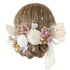 Bud Flower Hair Accessory - Natural Ribbon Tassel Dried Flower Hair Accessory - Perfect for Coming-of-Age Ceremony, Graduation Ceremony, Traditional