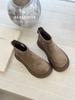 Ugly Cute Big Head Versatile Platform Muffin Martin Boots Women's 2025 New Autumn and Winter Single Pipe Chelsea Short Boots Tide