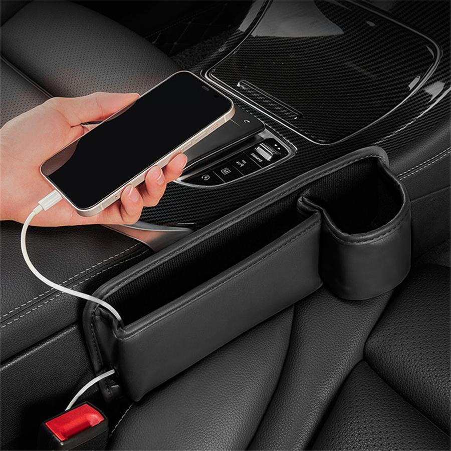 Seat Gap Storage Bag For Car Seat Gap Filler PU Leather Car Crevice Box