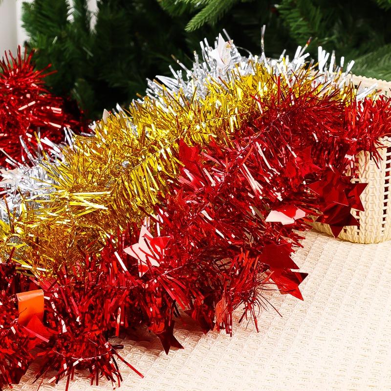 9M Christmas Decoration Ribbon Garland Ornaments Colorful Strips for Christmas Tree Bar Tops Wedding Party Decoration Supplies