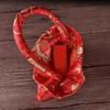10pcs Chinese Style Canvas Flower Drawstring Bag Large Capacity Korean Style Festive Sugar Bag Wedding Handheld Candy Bags
