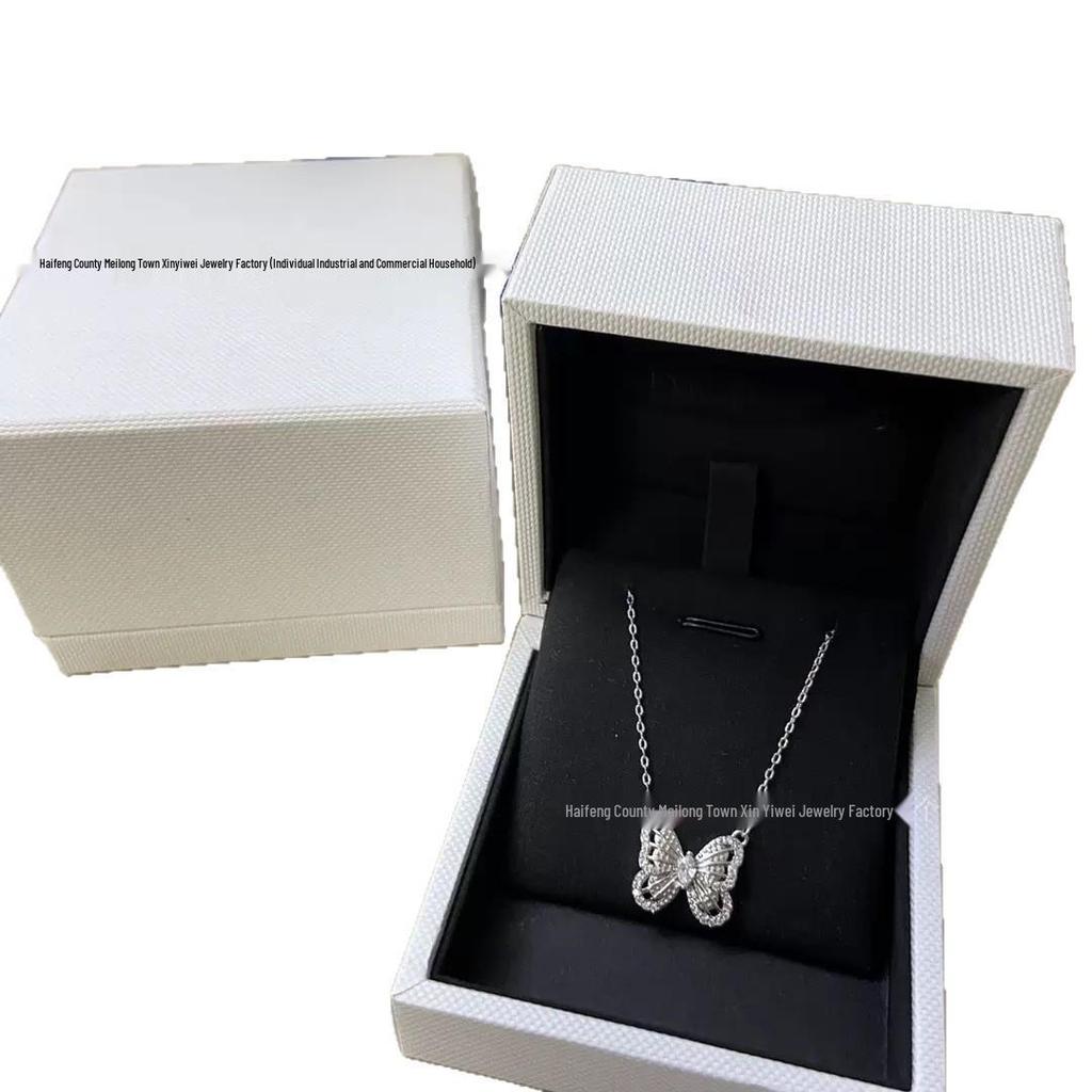Hochwertige Gold-Schmetterling-Diamant-Halskette für Damen - Elegantes Hohl-Schlüsselbein-Design