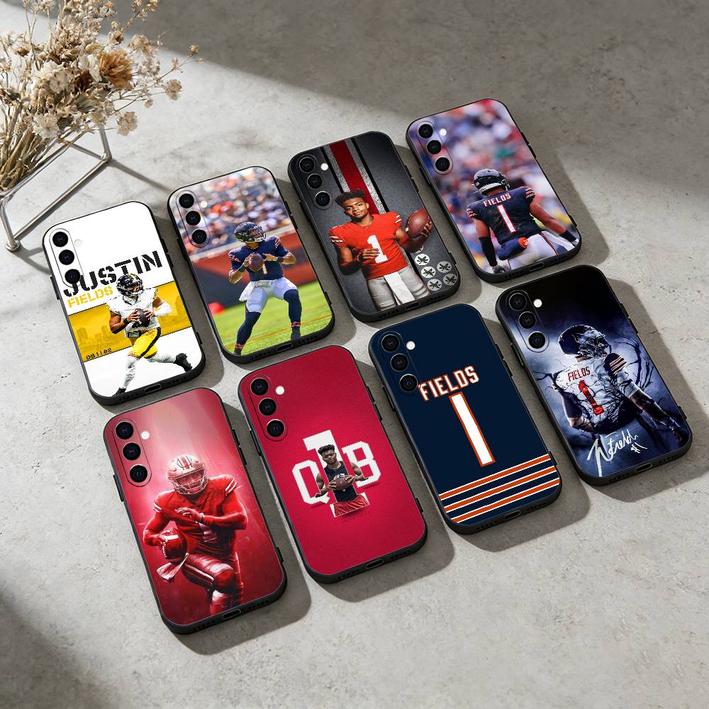 J-Justin Fields 1 Wallpaper Phone Case For Samsung Galaxy A20,21s,22,31,32,52,53,72,73,80,91 Soft Black Shell