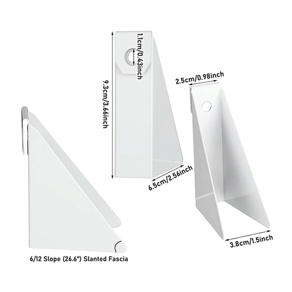 5 Inch K Type Gutter Leveling Wedges White Aluminum Support Tool For Sloped Fascia Roof Drain Alignment 25 Pack