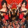 Dámské japonské kimono a yukata šaty pro formální fotografování
