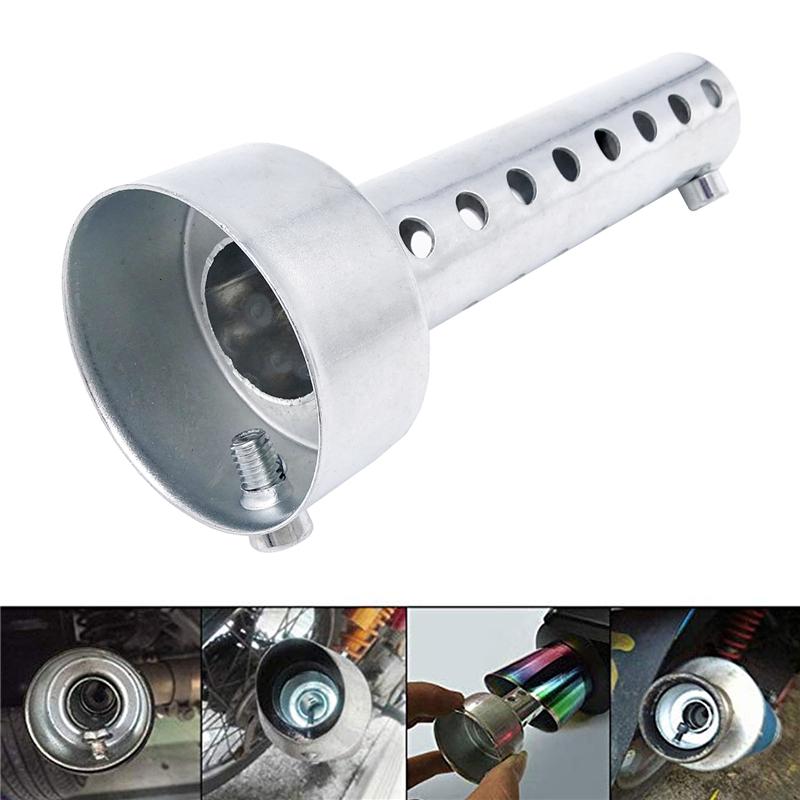 Universal Motorcycle Silver Exhaust  Noise Sound Eliminator Exhaust Adjustable Muffler  35mm/42mm/45mm/48mm/60mm