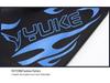 Yuke Men's Plus Size Flat Leg Swim Trunks Flame Design Shorts