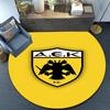 Aek Football Crest Round Rug for Livingroom,Bedroom, Palyroom, Chair Rug, Area Rug, Circle Carpet, Fan Christmas Gift