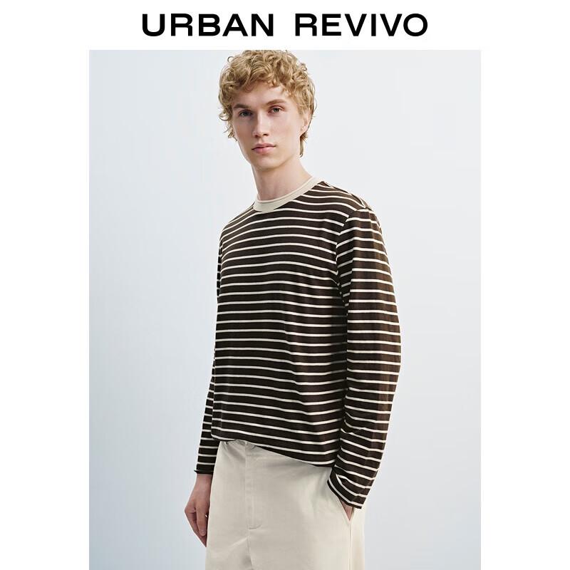 UR Men s Autumn 2025 Color-Block Striped Long-Sleeve T-Shirt S