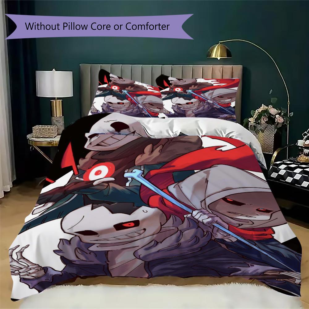 Mysterious Dungeon Anime Pattern Bedding,Quilt Set Quilt Cover Pillowcase Home Birthday Gift (1*duvet cover+2*pillowcase,without core)ZSJT0917353