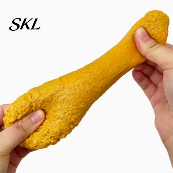 Lebensmittelsimulation Spielzeug Hähnchenschenkel Quetschspielzeug, Weicher Langsamer Rückprall Stressabbau Kleber Fidget für Erwachsene und Kinder, Realistische Textur Dekompression