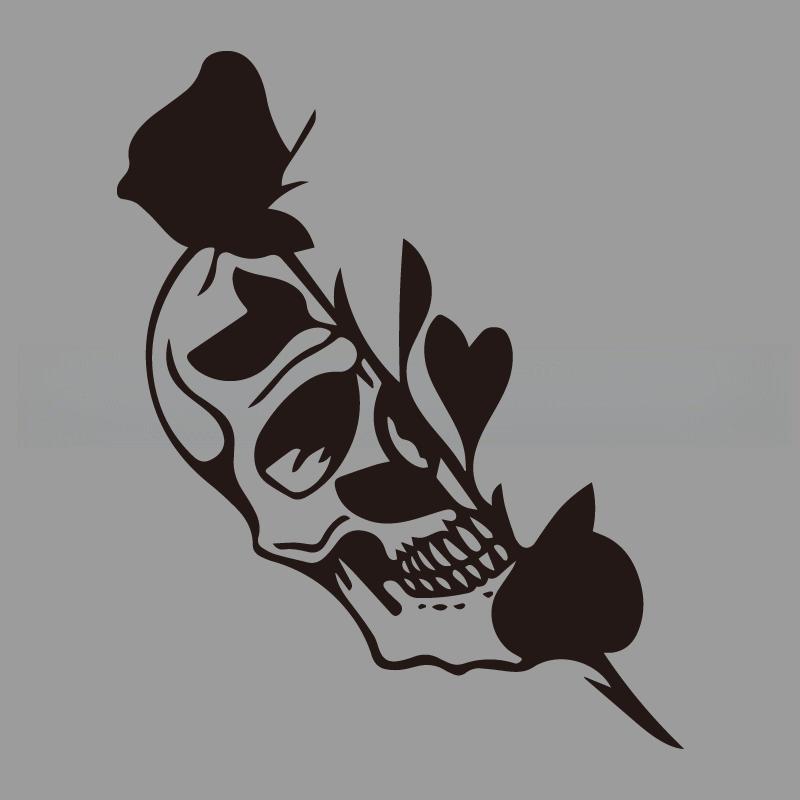 

Креативные и забавные наклейки с изображением получерепной розы для любителей мультфильмов, высокого качества для автомобилей, грузовиков, мотоциклов и ноутбуков S