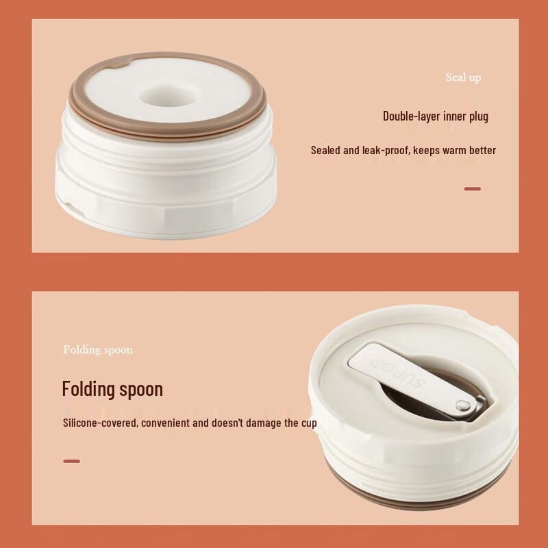 Supor Portable Antibacterial Ceramic Liner Thermos Lunchbox