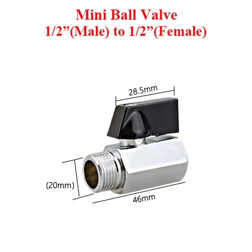 1/8" 1/4" 3/8" 1/2" BSP Threaded Brass Ball Valve Male To Female/Female To Female Plated Brass Air Compressor Valve