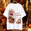 Grace and Gratitude Shirt | Thanksgiving Floral Tee | Elegant Autumn Botanical T Shirt
