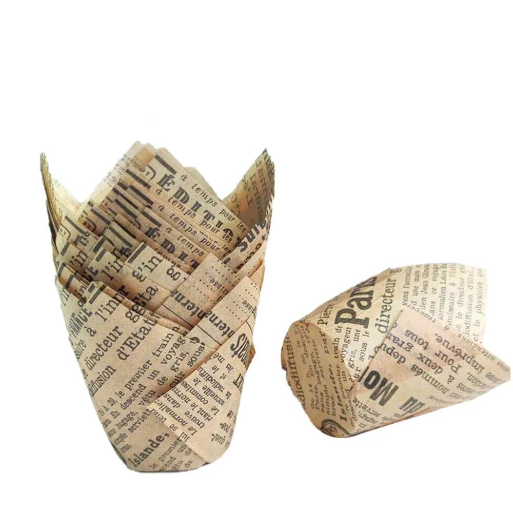 New DIY Cake Muffin Cups Bakeware Pastry Tools Tulip Baking Cup Cupcake Liners Party Supplies