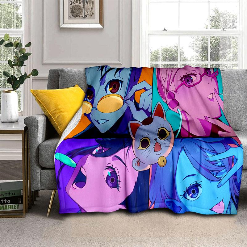 3D DAN DA DAN Anime Cartoon Blanket,Soft Throw Blanket for Home Bedroom Bed Sofa Picnic Travel Office Cover Kids Gift