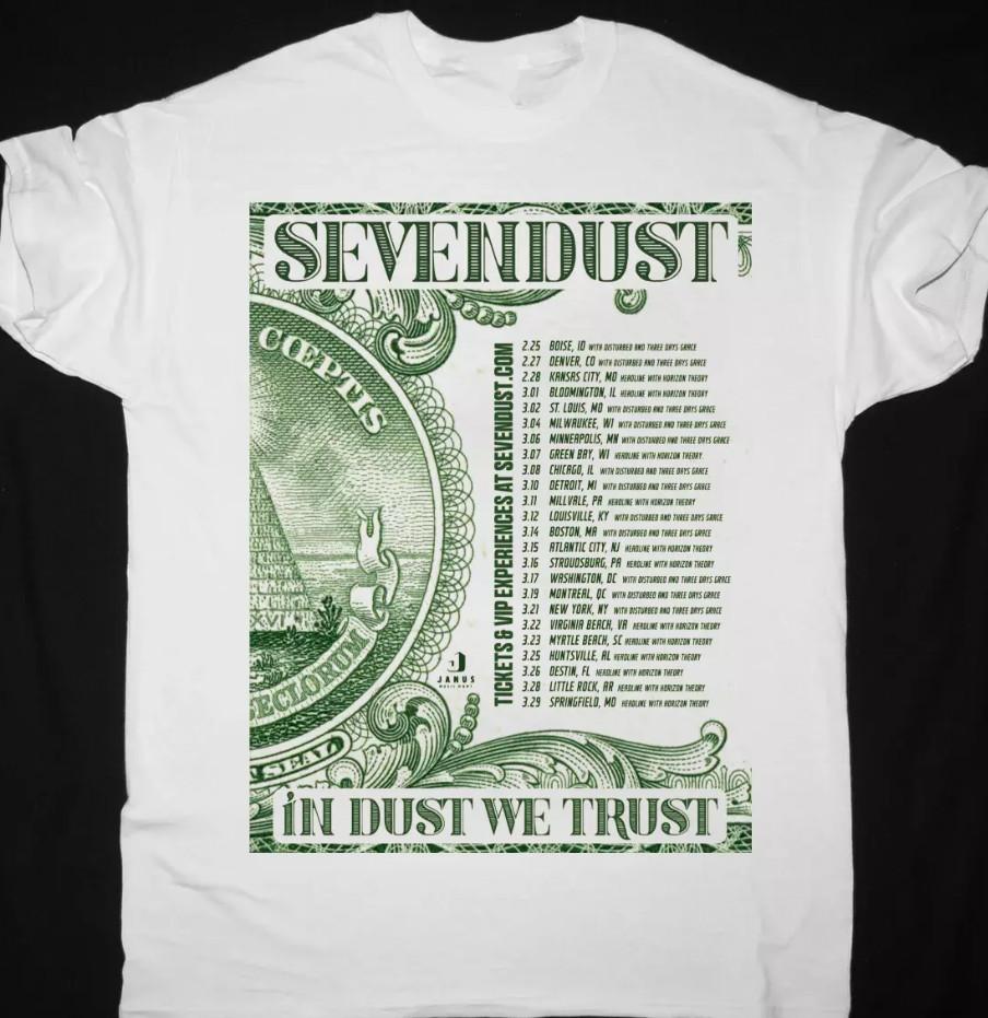 

SEVENDUSTIn Dust We Trust Tour 2025 T-shirt size S-5XL Unisex T-Shirt XXXXL