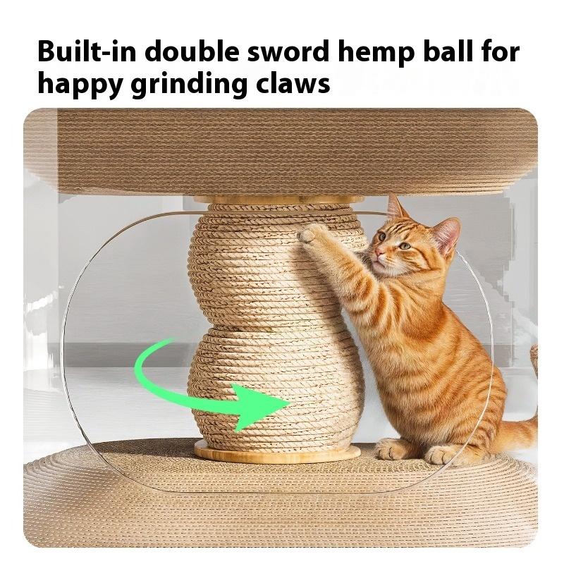 Double Layer Wear-Resistant Cat Scratching Board Transparent Tunnel Integrated Sofa Anti-Cat Scratch Cat Toy No Shedding