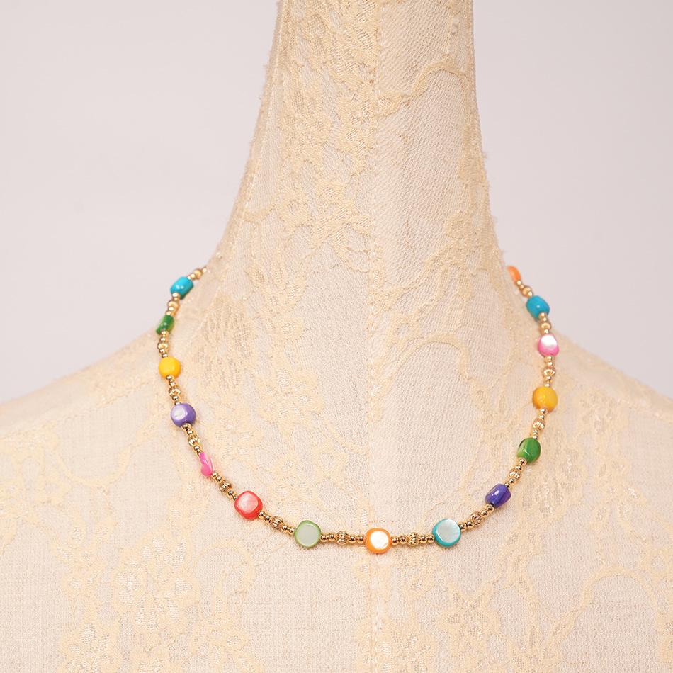 

Универсальное радужное ожерелье ручной работы - Вдохновлено европейским и американским стилем (18-029)
