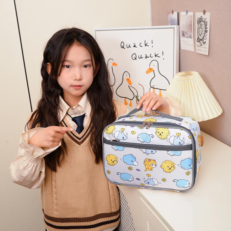 Cartoon Student Adorable Food Bag Lightweight Material Protective Features Kids