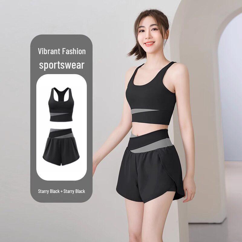 Women's High-End Professional Fitness & Yoga Quick-Dry Suit Set with Shorts