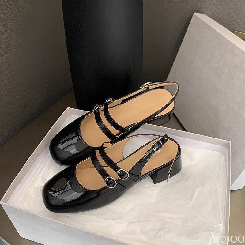 Ladies' Single Shoe Retro French Sweet Wine Red Design Sense Commuting Thick Heel Mary Zhen Fang Follow-up Shoes Zapatos Mujer