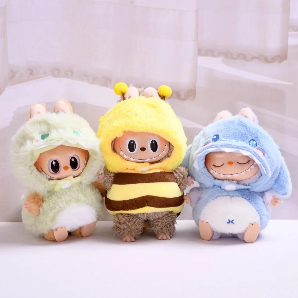 17cm Roztomilé Mini Plyšové Oblečení pro Panenky Oblečení Doplňky Pro Korea Kpop Exo Labubu II Idol Panenky Sedící Párty Oblečení DIY Dárek
