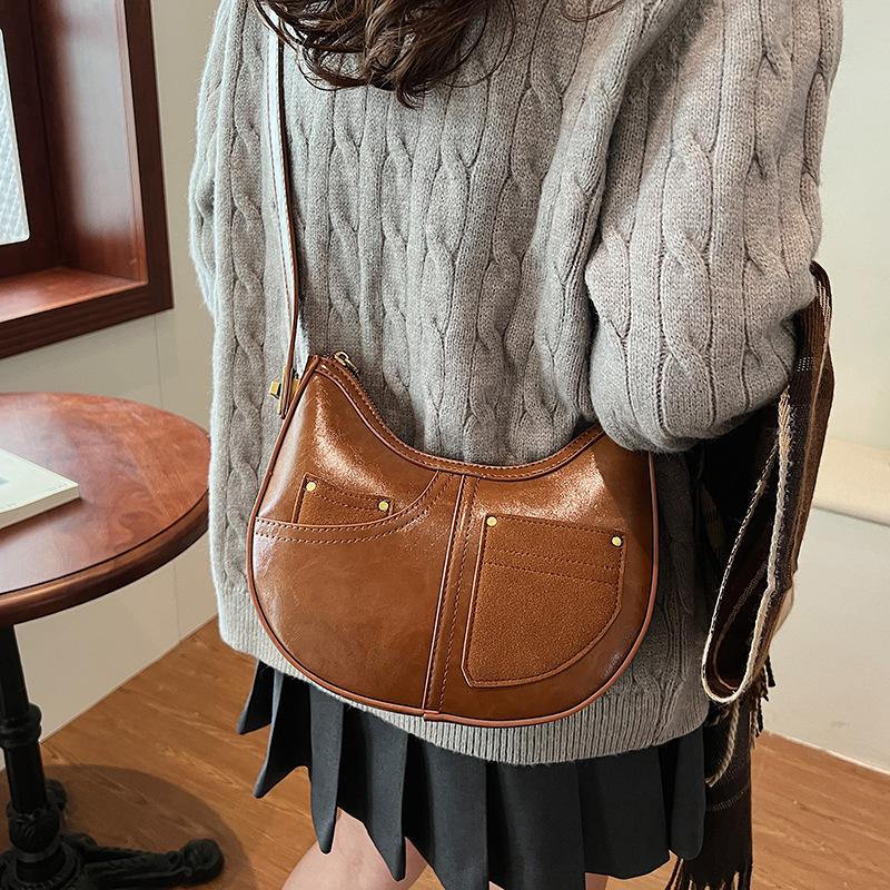 

Ретро сумка під пахви жіноча нова нішева дизайнерська сумка універсальна сумка-півмісяць преміальна сумка на плече 25*6*20