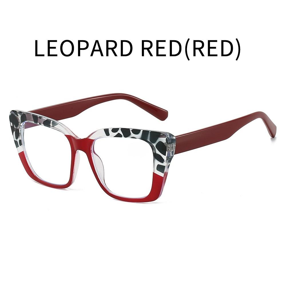 Oversize Frame HD Reading Glasses Men's and Women's Fashionable Large Square-frame Anti Blue Light Presbyopia Glasses Diopter