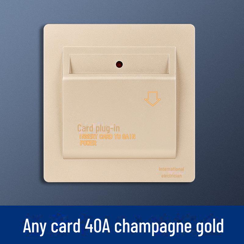 „Comutator de alimentare tip 86 40A pentru hotel pentru frecvență înaltă/joasă și compatibilitate cu cardul universal”