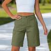 Pantaloncini da Trekking da Donna Leggeri Vita Elastica Lunghezza al Ginocchio Pantaloncini Cargo Golf Casual Estivi Pantaloncini Bermuda