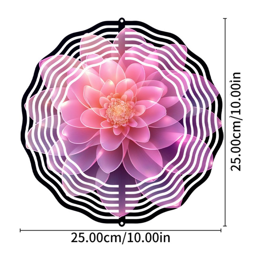 

Яркий розовый для колокольчика с цветком лотоса - Прочный металл, Не требующий батареек, Подвесной декор для патио, газона и сада, с успокаивающими тонами 01A