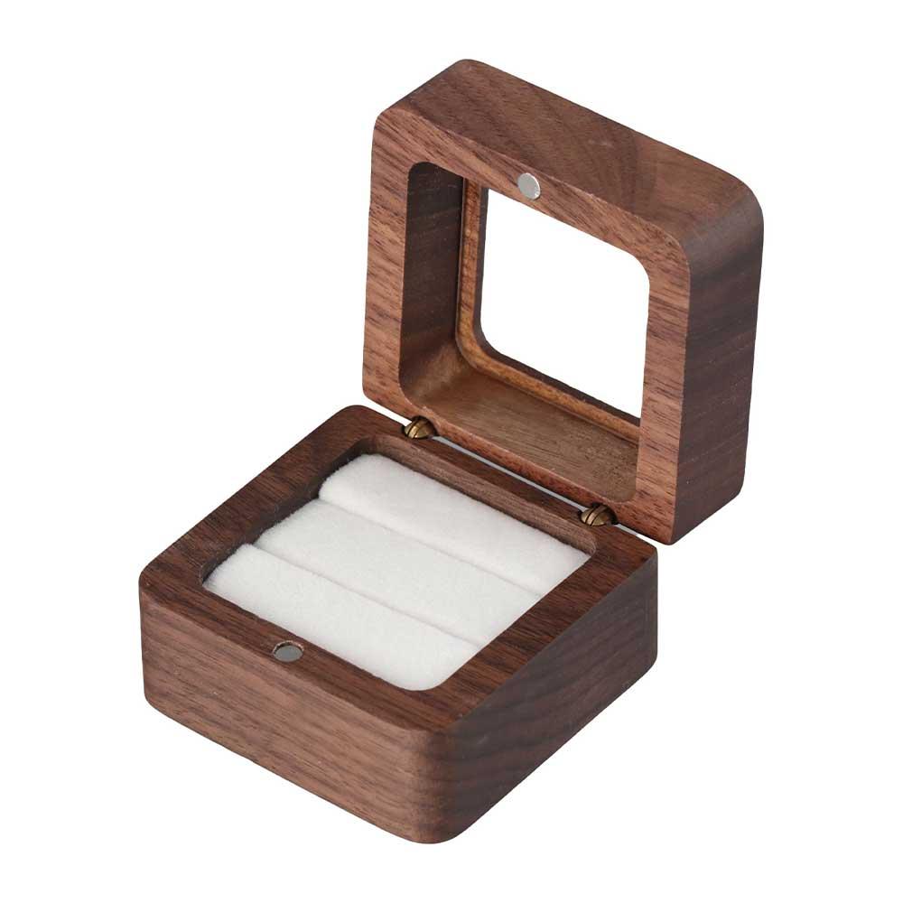 Engagement Ceremony Gift Jewelry Box Wooden Storage Box Presentation Box Ring Bearer Box Ring Box