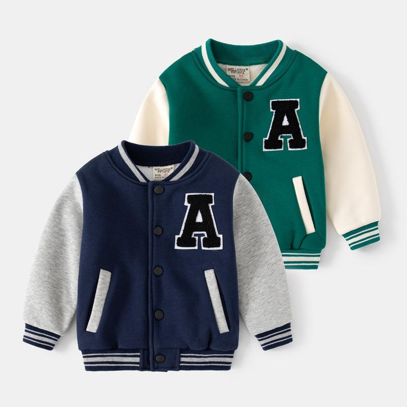 Giacca Baseball Calda Casual Larga Stile Coreano per Ragazzi