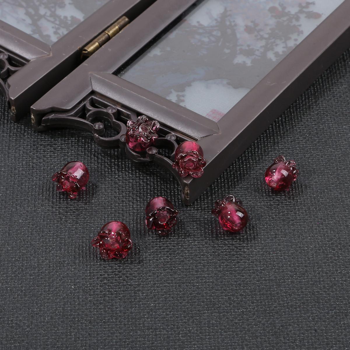 

1 шт. 8x10 мм лэмпворк, глазурованный ландыш, кулон в форме бутона, стеклянные бусины, сделай сам, изготовление ювелирных изделий фуксия