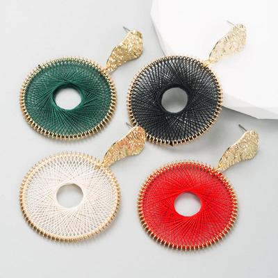 Orecchini a cerchio da donna Orecchini accessori esagerati con perline di riso creative a forma di O bohémien